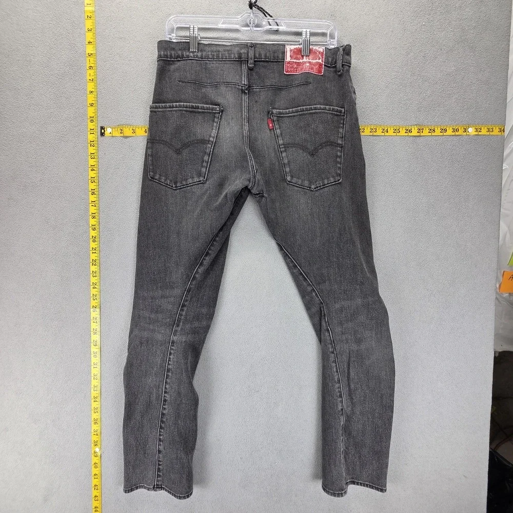 VTG Levis Engineered Jeans Mens Gray Charcoal Wash Twisted Red Patch Fits 29x30